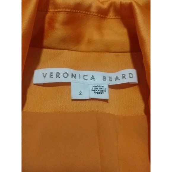 Veronica Beard Erie Satin Blazer in Orange Women's 2 Luxury - Picture 7 of 9